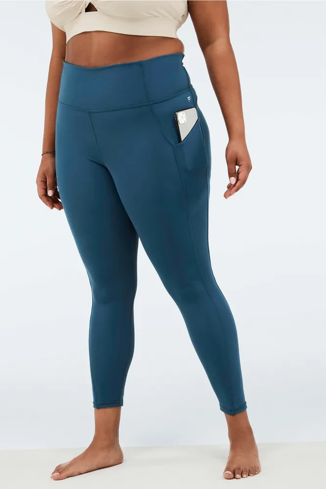Fabletics Oasis High-Waisted Legging Womens Midnight Teal plus Size 4X