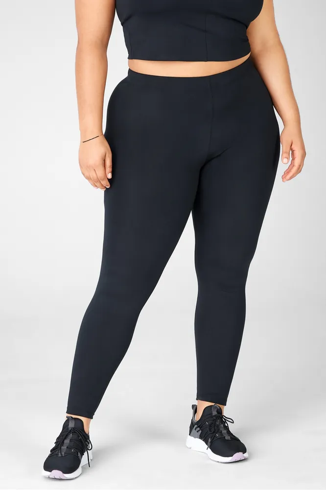 Fabletics High-Waisted Ultra Luxe Ruffle Legging Womens black plus Size 4X