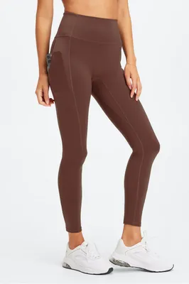 Fabletics Trinity High-Waisted Utility Legging Womens Chicory Coffee Size