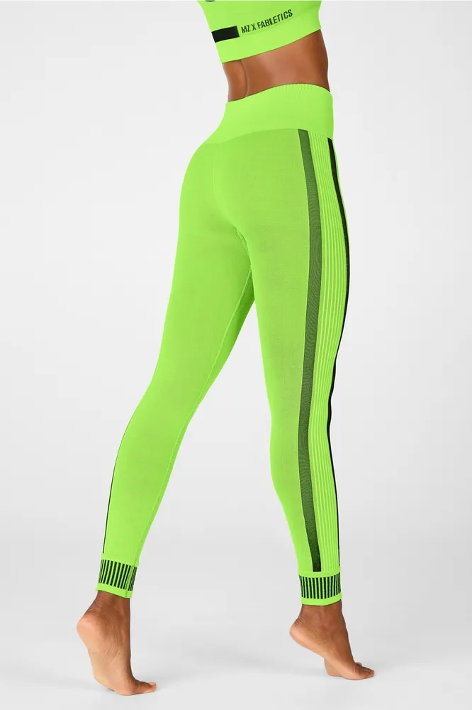 Fabletics Ultra High-Waisted Seamless Colorblock Legging Womens green Size  XS