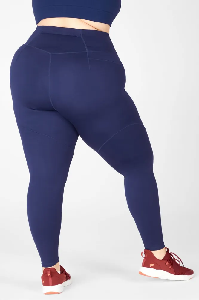 Fabletics Blue Crop Leggings Motion 365 Womens Athletic Wear Size