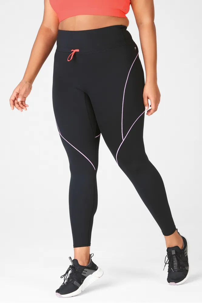 Fabletics High-Waisted Motion365 Paneled Legging Womens Black/Misty  Lilac/Teaberry plus Size 4X