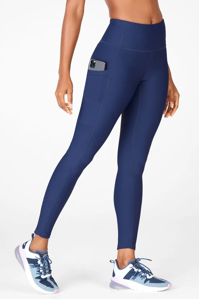 Fabletics High-Waisted Cold-Weather Pocket Legging Womens blue