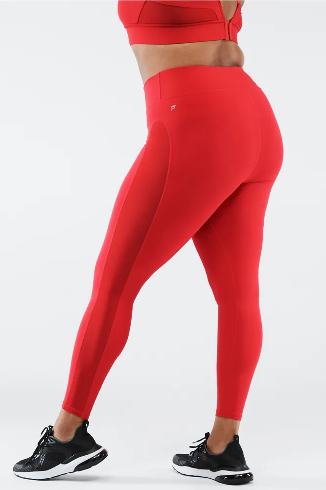 Fabletics High-Waisted PureLuxe Mesh Legging Womens Red Apple plus Size 4X