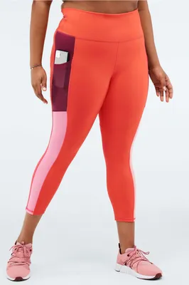 Fabletics Women's High-Waisted Motion365 Pocket 7/8 Legging in Buff Size  XSMALL