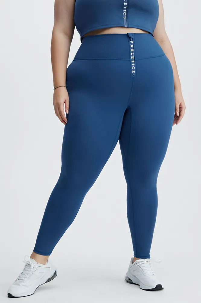 Fabletics High-Waisted Motion365 Legging With Zipper Womens blue plus Size  4X