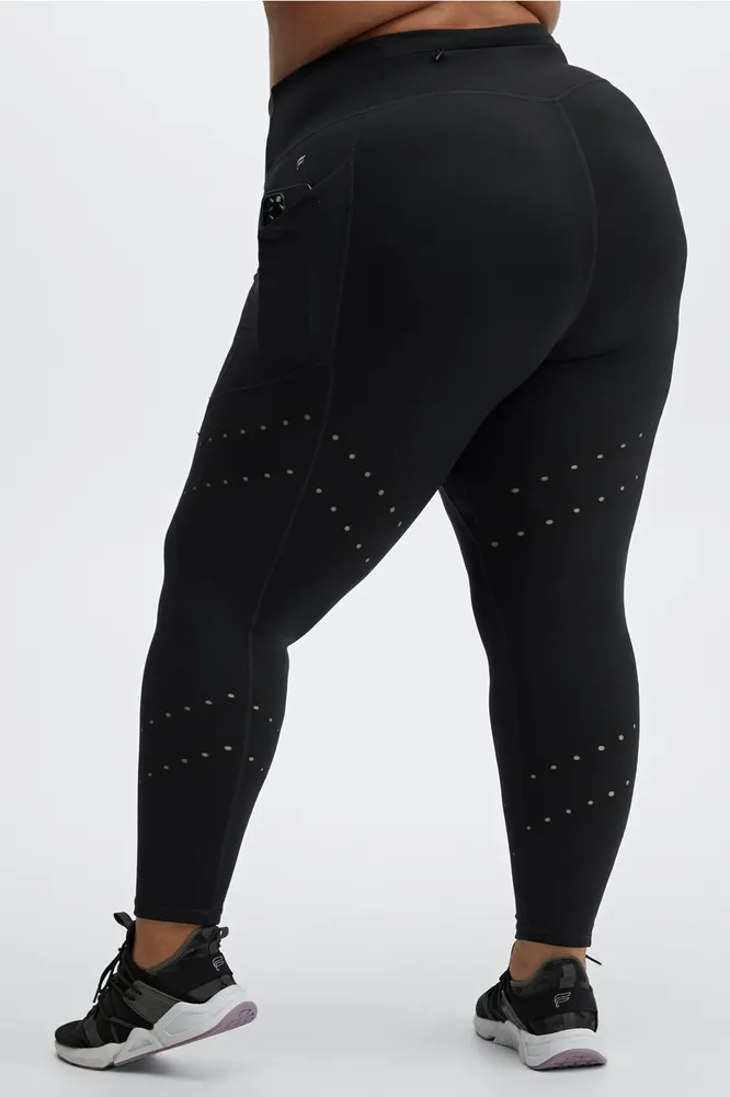 Fabletics High-Waisted Perforated Run 7/8 Womens  plus Size