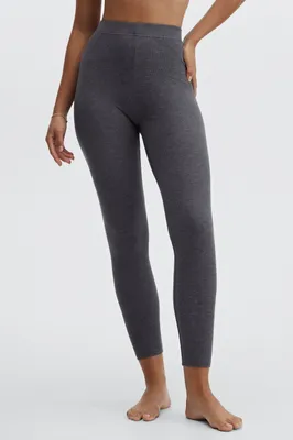 Fabletics RestoreKnit Ultra High-Waisted 7/8 Womens Pewter Size