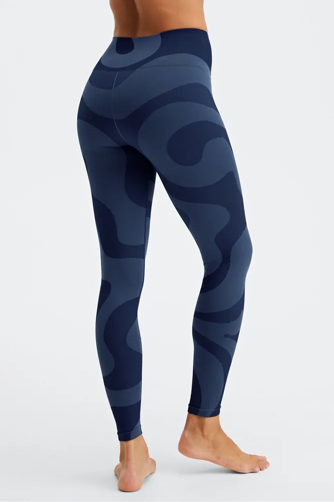 Fabletics Seamless High Waisted ribbed legging Navy