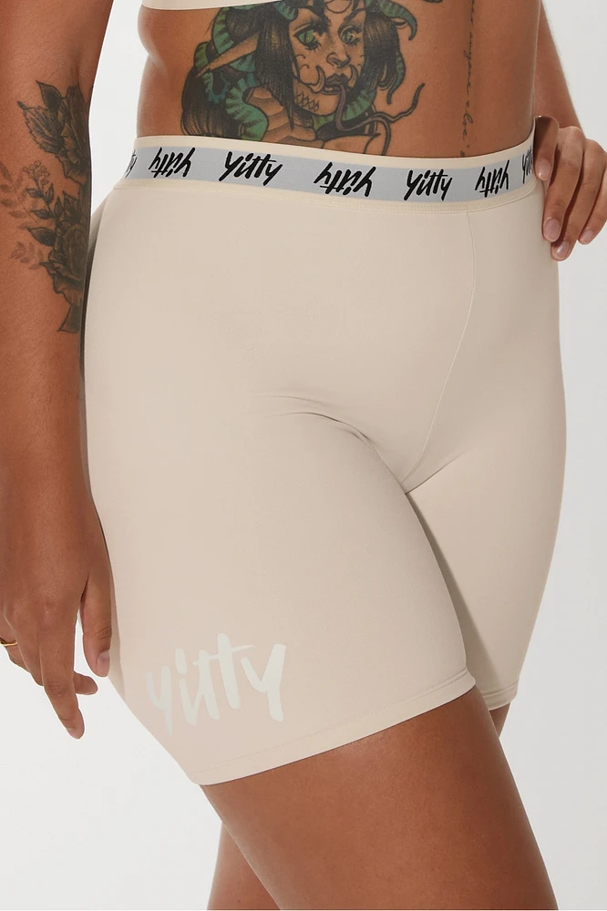 Major Label Shaping High Waist Logo Short