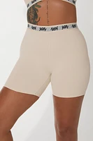 Major Label Shaping High Waist Logo Short