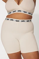 Major Label Shaping High Waist Logo Short