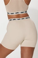 Major Label Shaping High Waist Logo Short