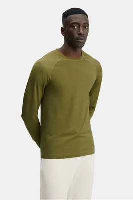 Fabletics Men The Training Day Long Sleeve Tee male Kelp Size