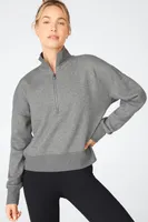 Fabletics Catarina Mock Neck Half Zip Pullover Womens Size