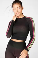 Fabletics Aisley Seamless Long-Sleeve Crop Top Womens  Size