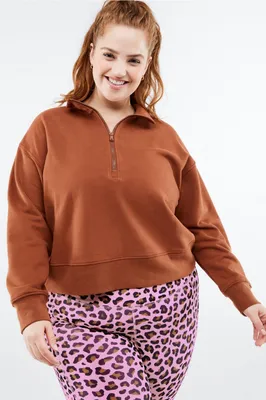 Fabletics Kat Half Zip Pullover Womens plus Size