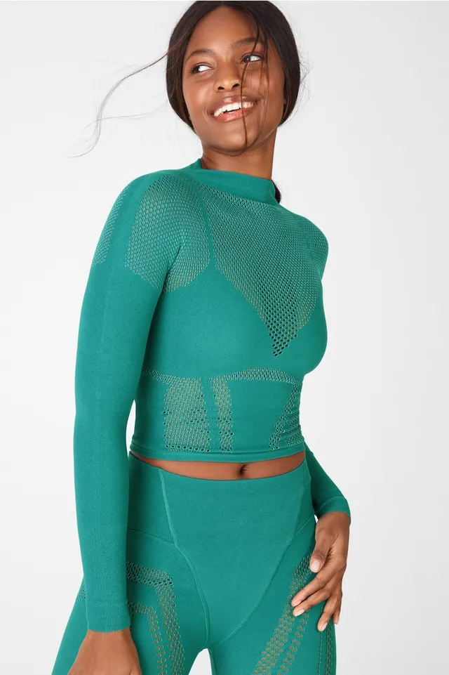 Fabletics Jaymee Mesh Long-Sleeve Top Size L - $34 - From Clintonia