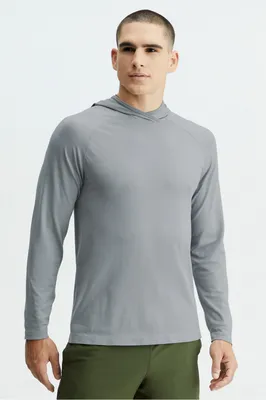 Fabletics Men The Training Day Hoodie male Shadow Grey Size