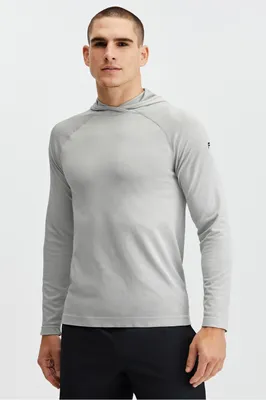 Fabletics Men The Training Day Hoodie male Light Grey Htr Size