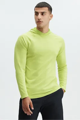 Fabletics Men The Training Day Hoodie male Faded Lime Size