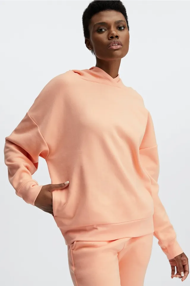 Fabletics Eco Go-To Crewneck Sweatshirt Womens pink plus Size 3X