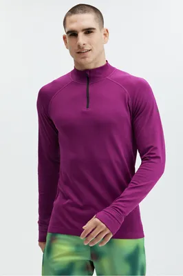 Fabletics Men The Training Day 1/4 Zip male Deep Port Size