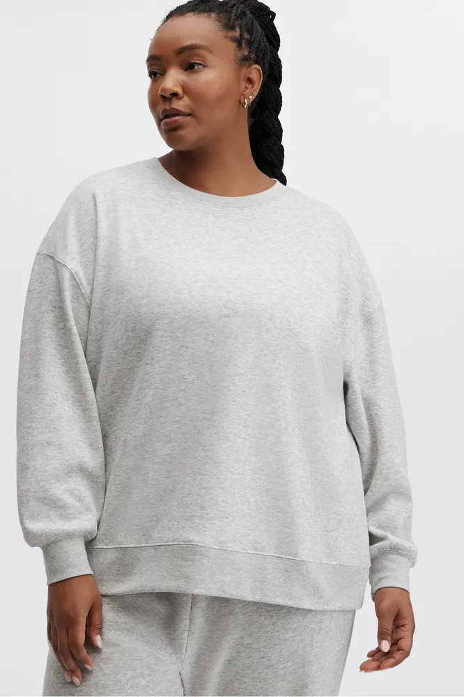 Fabletics Womens Size Small Gray Yukon Sweatshirt Tunic Hoodie