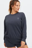 Fabletics Universal Tennis Terry Go-To Crewneck Womens Size