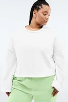 Fabletics Skye Tie Open Back Long-Sleeve Pullover Womens plus Size