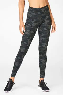 Fabletics Define Mid-Rise Legging Womens Charcoal Camo Size XXS