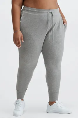 Fabletics Luxe Terry Jogger Womens Charcoal Heather plus Size 3X