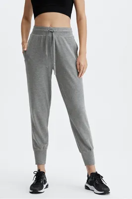 Fabletics Luxe Terry Jogger Womens Charcoal Heather Size