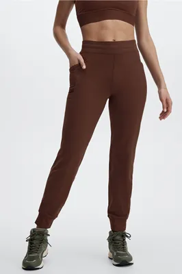 Fabletics On-The-Go Cold Weather Jogger Womens Chicory Coffee Size