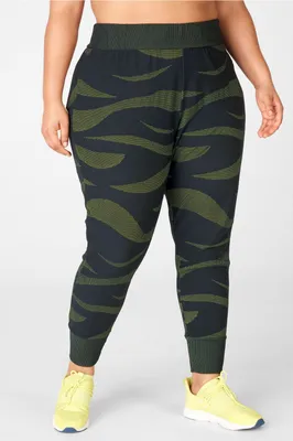 Fabletics Joelle Jacquard Jogger Womens black plus Size 3X