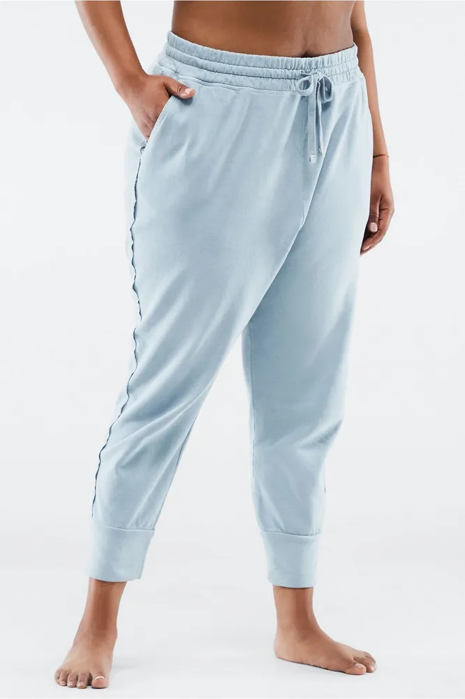 Fabletics Luxe Terry Jogger Womens blue plus Size 4X