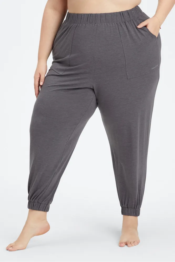 Fabletics RestoreKnit Tapered Lounge Pant Womens Pewter plus Size
