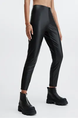 Fabletics High-Waisted Vegan Leather Legging Womens Size