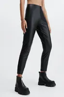 Fabletics High-Waisted Vegan Leather Legging Womens Size