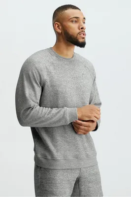 Fabletics Men The Postgame Crew male Grey Heather Size