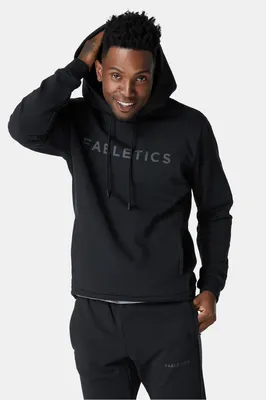 Fabletics Men The Courtside Graphic Hoodie male Black/Grey Size