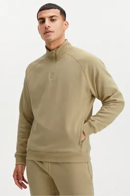 Fabletics Men The Go-To 1/4 Zip male Twill Size