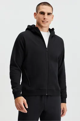 Fabletics Men The Go-To Full Zip Hoodie male black Size