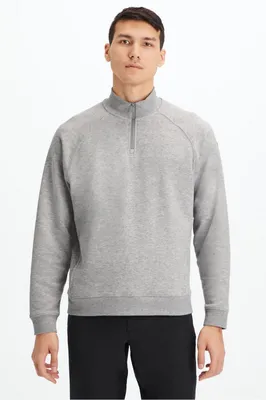 Fabletics Men The Lightweight Go-To 1/4 Zip male Mid Grey Htr Size