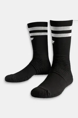 Fabletics Men The Performance Crew Sock male Black Grey Stripe Size /L