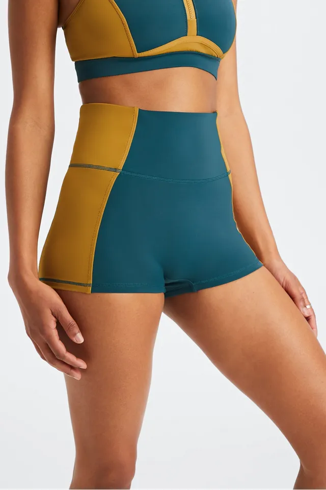 Fabletics Sporty Swim Brief Womens Maplewood/Oats Size