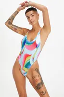 Fabletics Pride Low Back One-Piece Swimsuit Womens Size