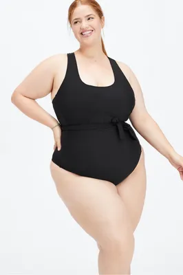 Fabletics Lace-Up Racerback Swimsuit Womens plus Size