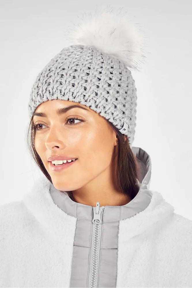 Fabletics Chunky Pom Beanie Womens  Size Osfm