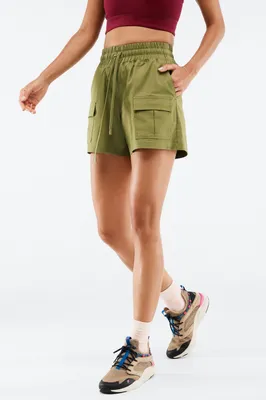 YOURS Plus Size Khaki Green Cargo Shorts